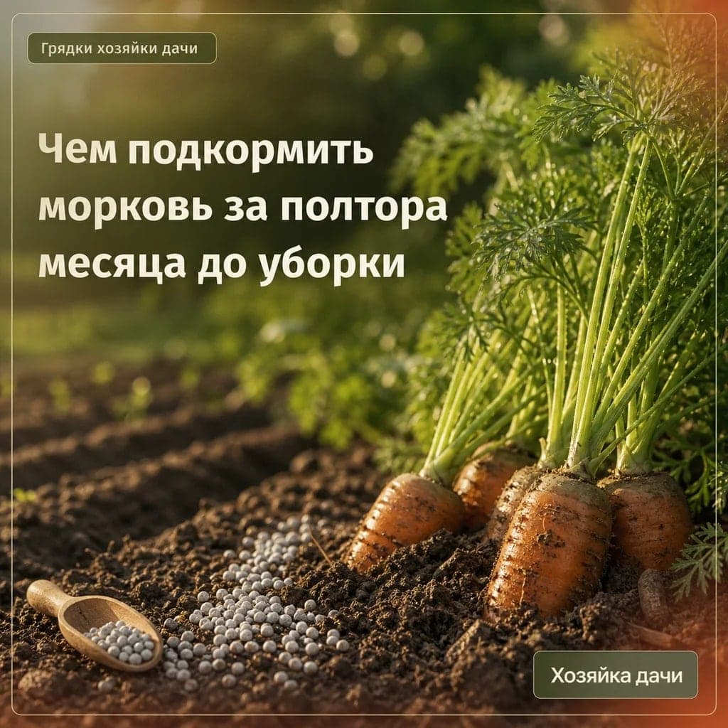 Чем подкормить морковь за полтора месяца до уборки
