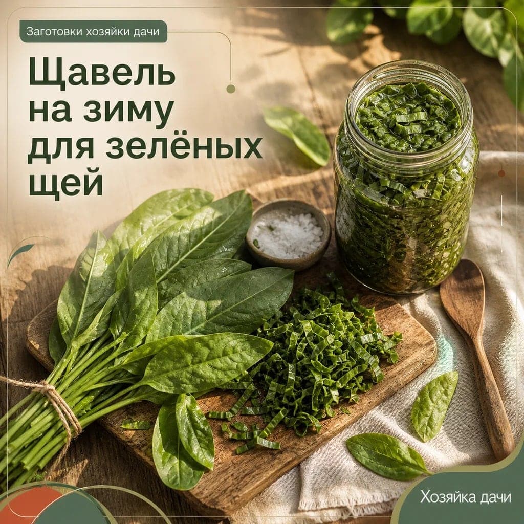 Как заготовить щавель на зиму для зелёных щей