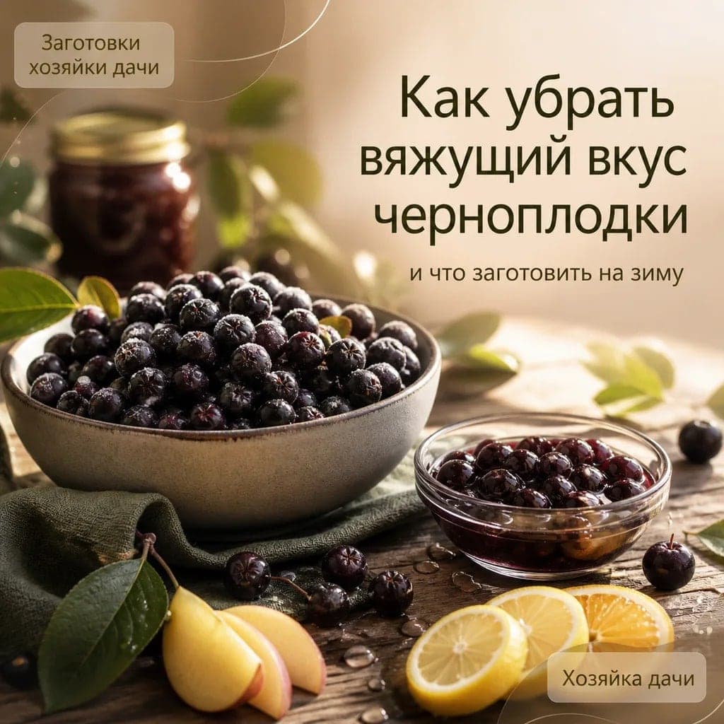 Как убрать вяжущий вкус черноплодки и что с ней заготовить на зиму