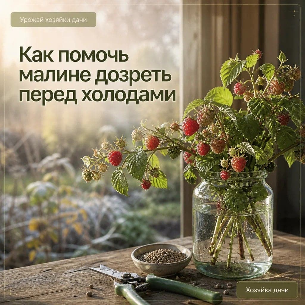 Как помочь ремонтантной малине дозреть до холодов