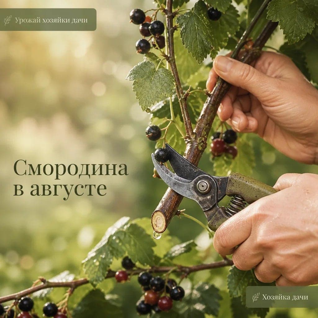 Смородина в августе: обрезка и подкормка