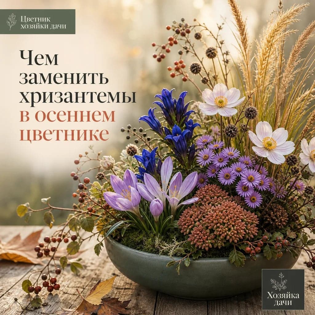 Чем заменить хризантемы в осеннем цветнике