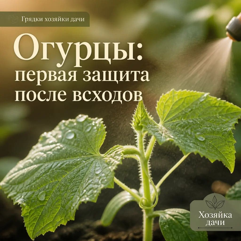 Огурцы: первая защита после всходов