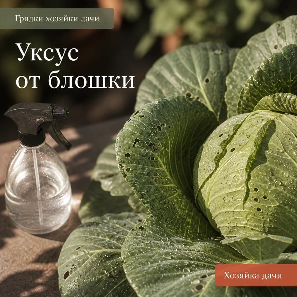 Уксусный раствор для обработки капусты от блошки