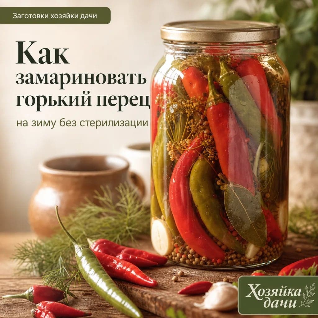 Как замариновать горький перец на зиму без стерилизации