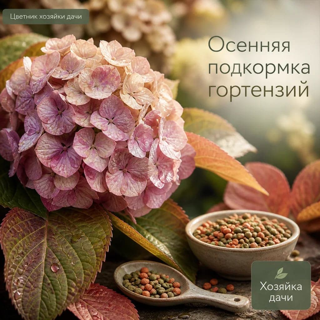 Осенняя подкормка гортензий: калий и фосфор вместо азота