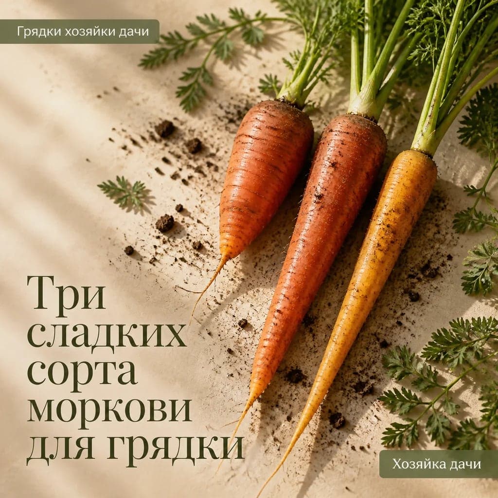 Три сладких сорта моркови для грядки