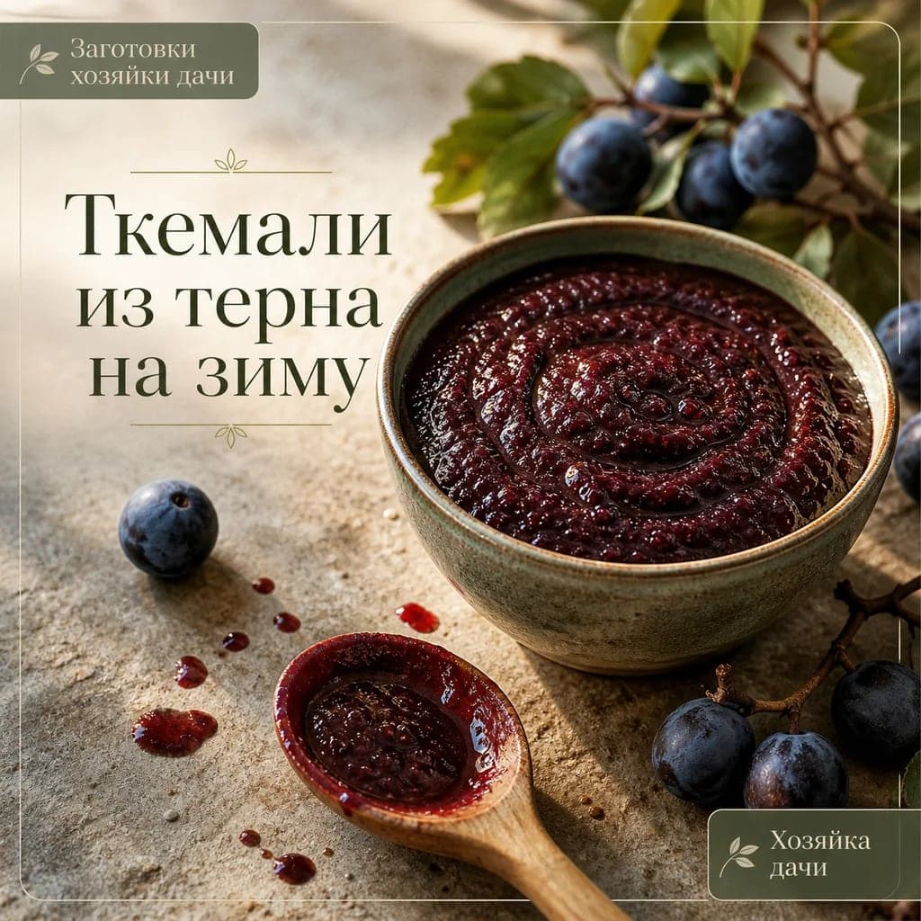 Ткемали из терна на зиму