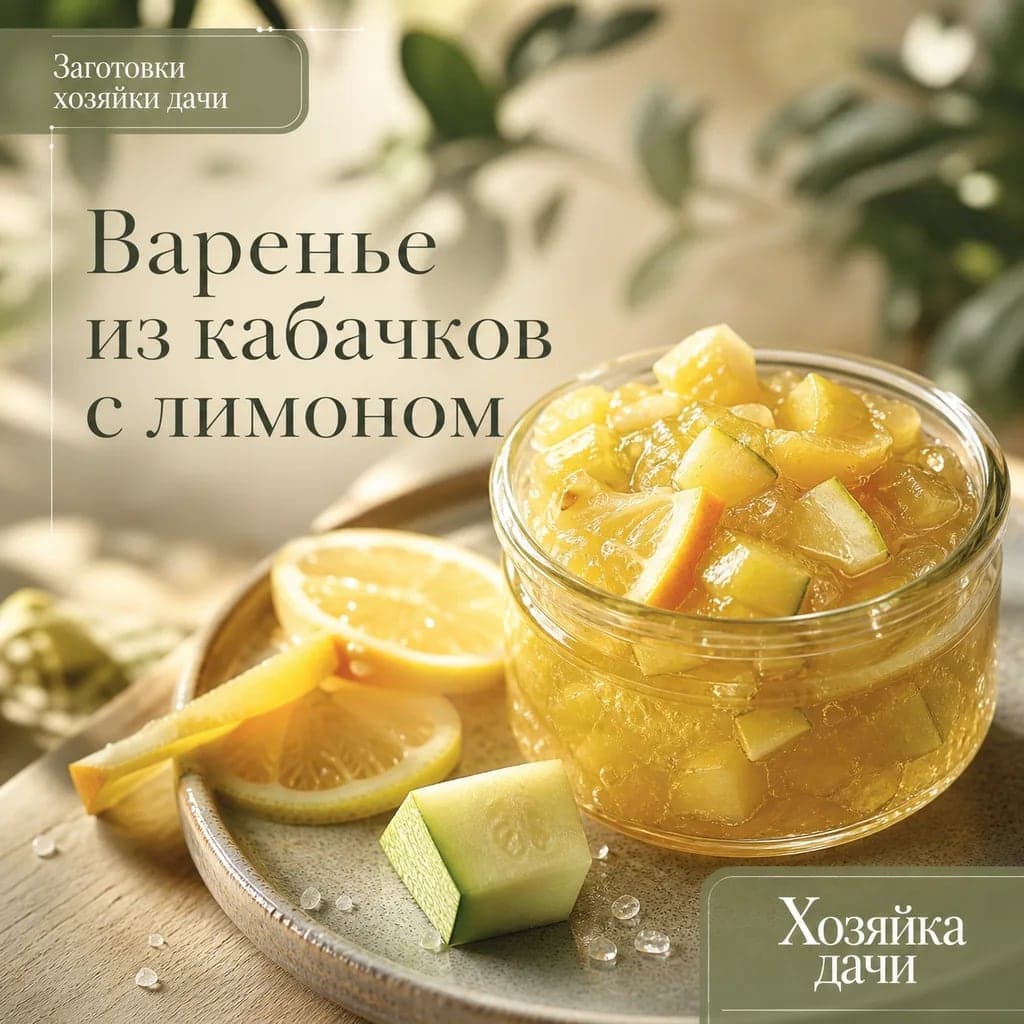Варенье из кабачков с лимоном