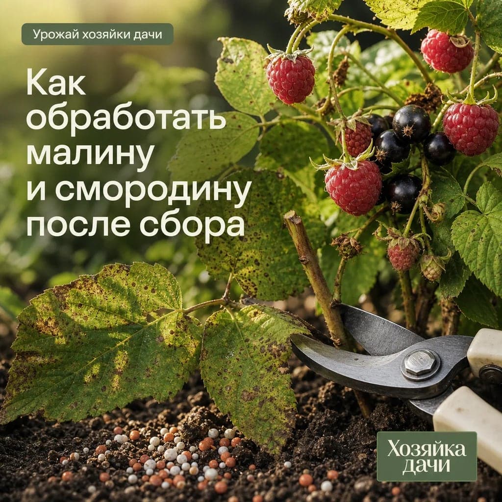 Как обработать малину и смородину после сбора