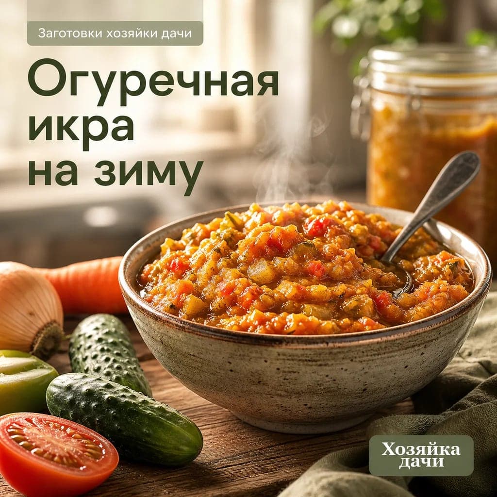 Огуречная икра на зиму: рецепт домашней заготовки