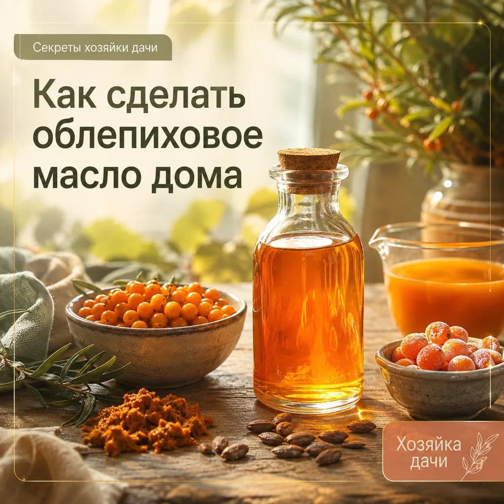 Как сделать облепиховое масло дома