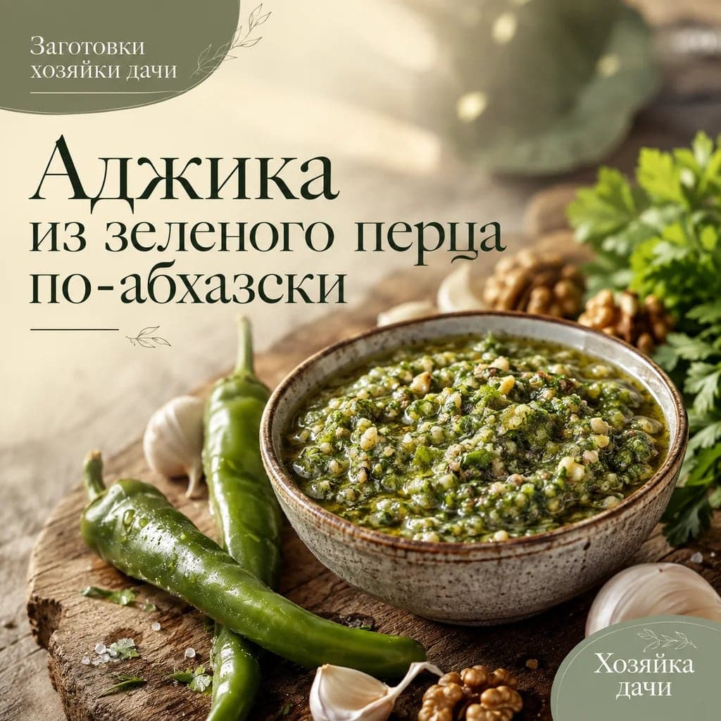 Аджика из зеленого перца по-абхазски