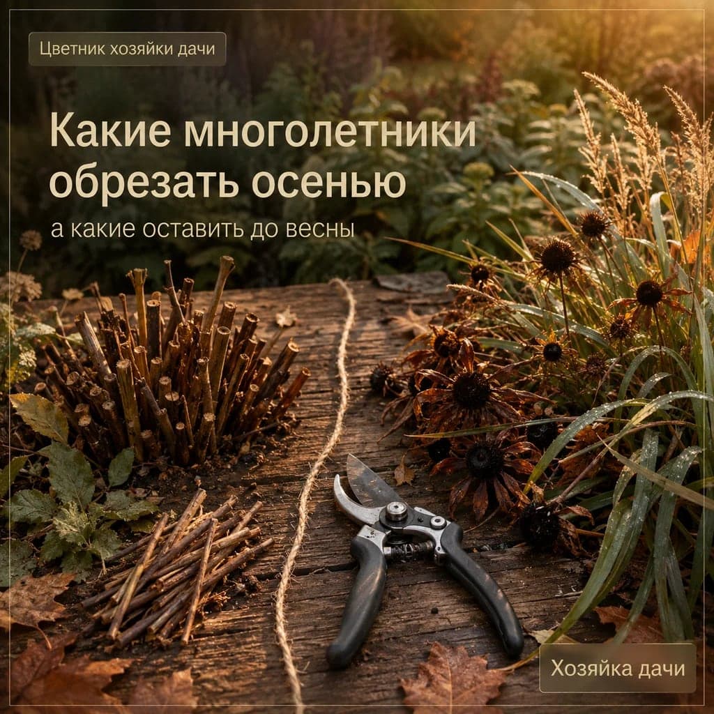 Какие многолетники обрезать осенью, а какие оставить до весны