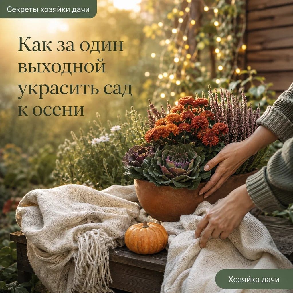 Как за один выходной украсить сад к осени