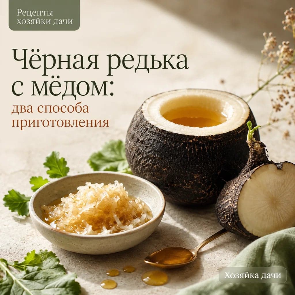 Чёрная редька с мёдом: два способа приготовления