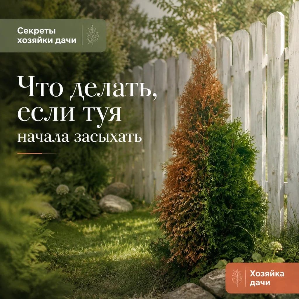 Что делать, если туя начала засыхать