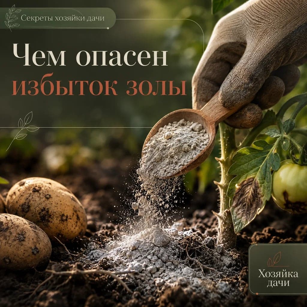 Чем опасен избыток золы на грядках