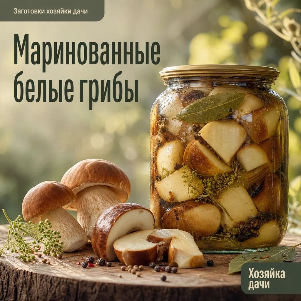 Маринованные белые грибы на зиму: рецепт с пряным маринадом