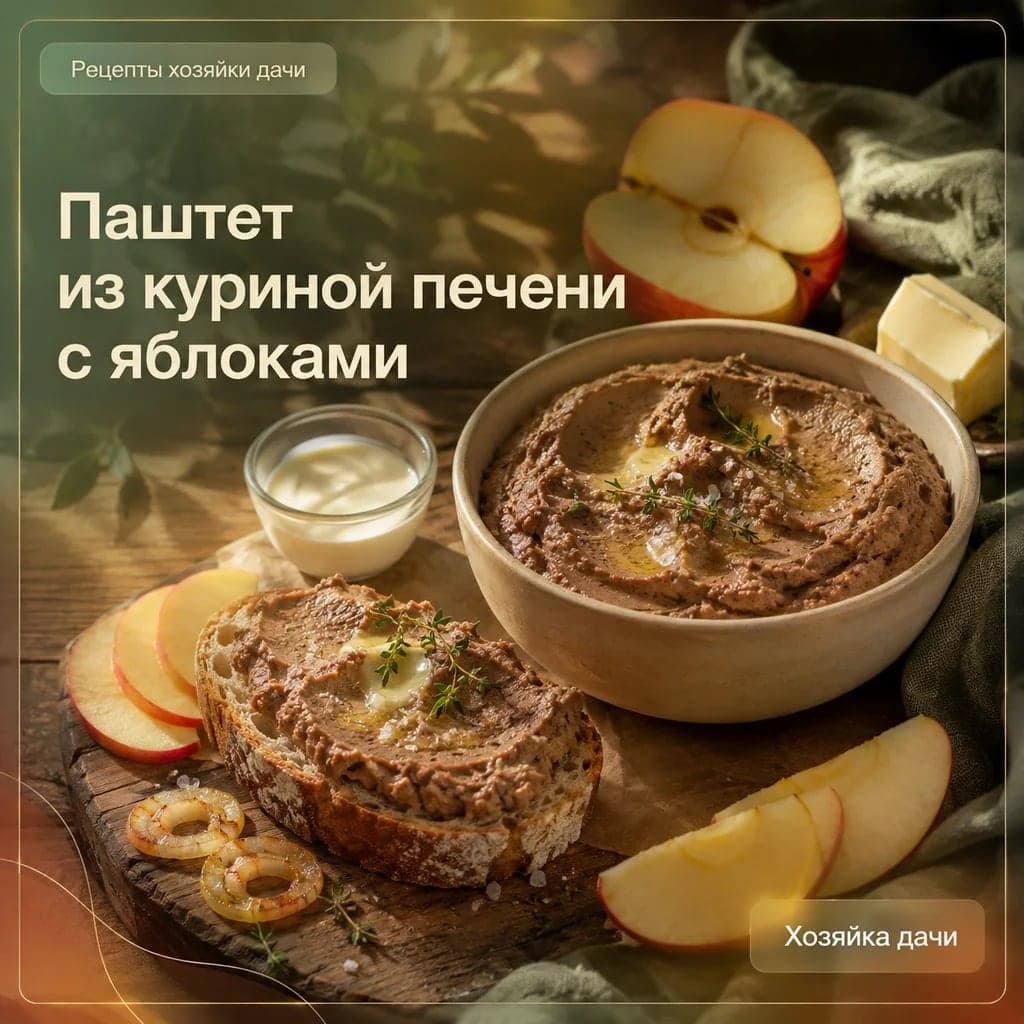 Паштет из куриной печени с яблоками