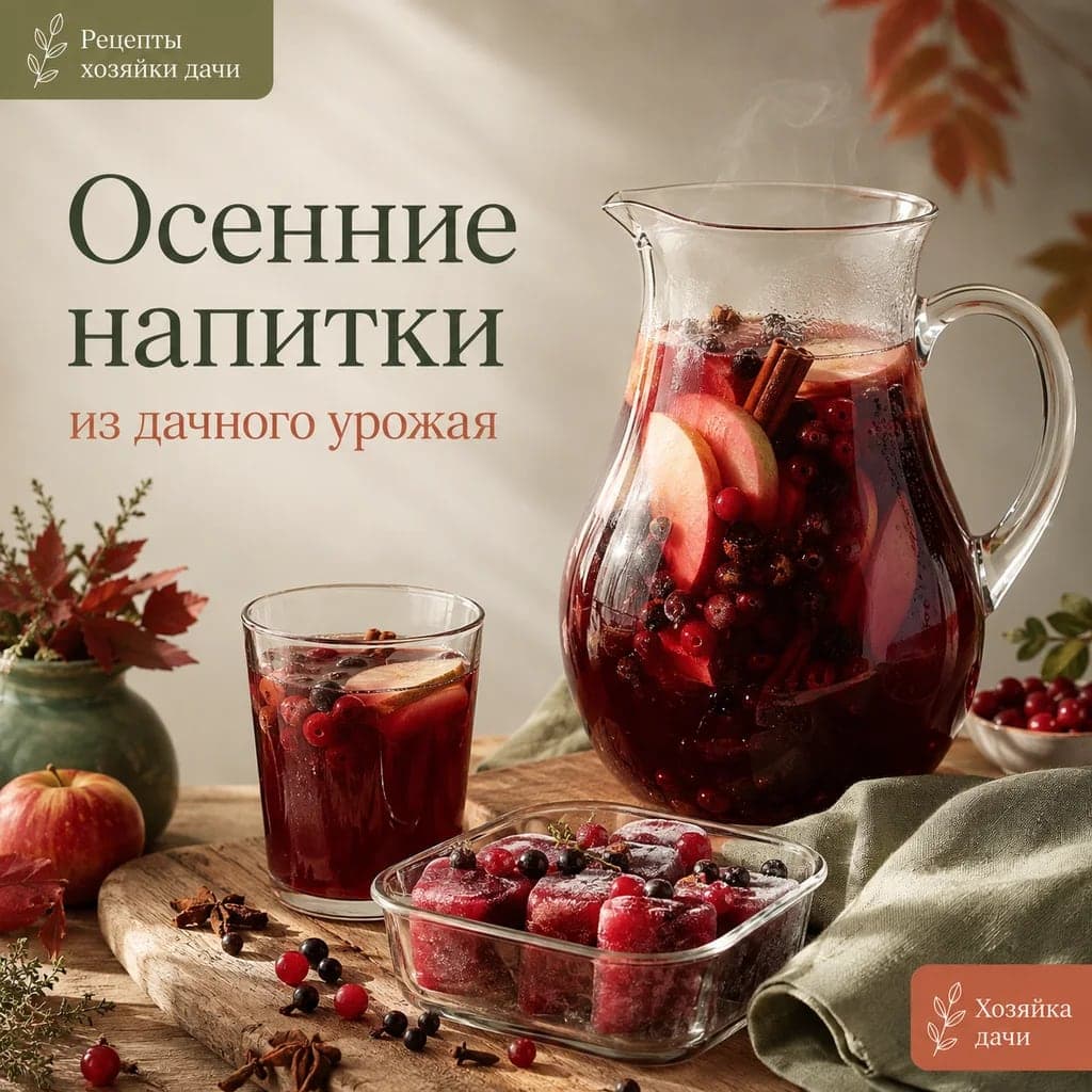 Осенние напитки из дачного урожая