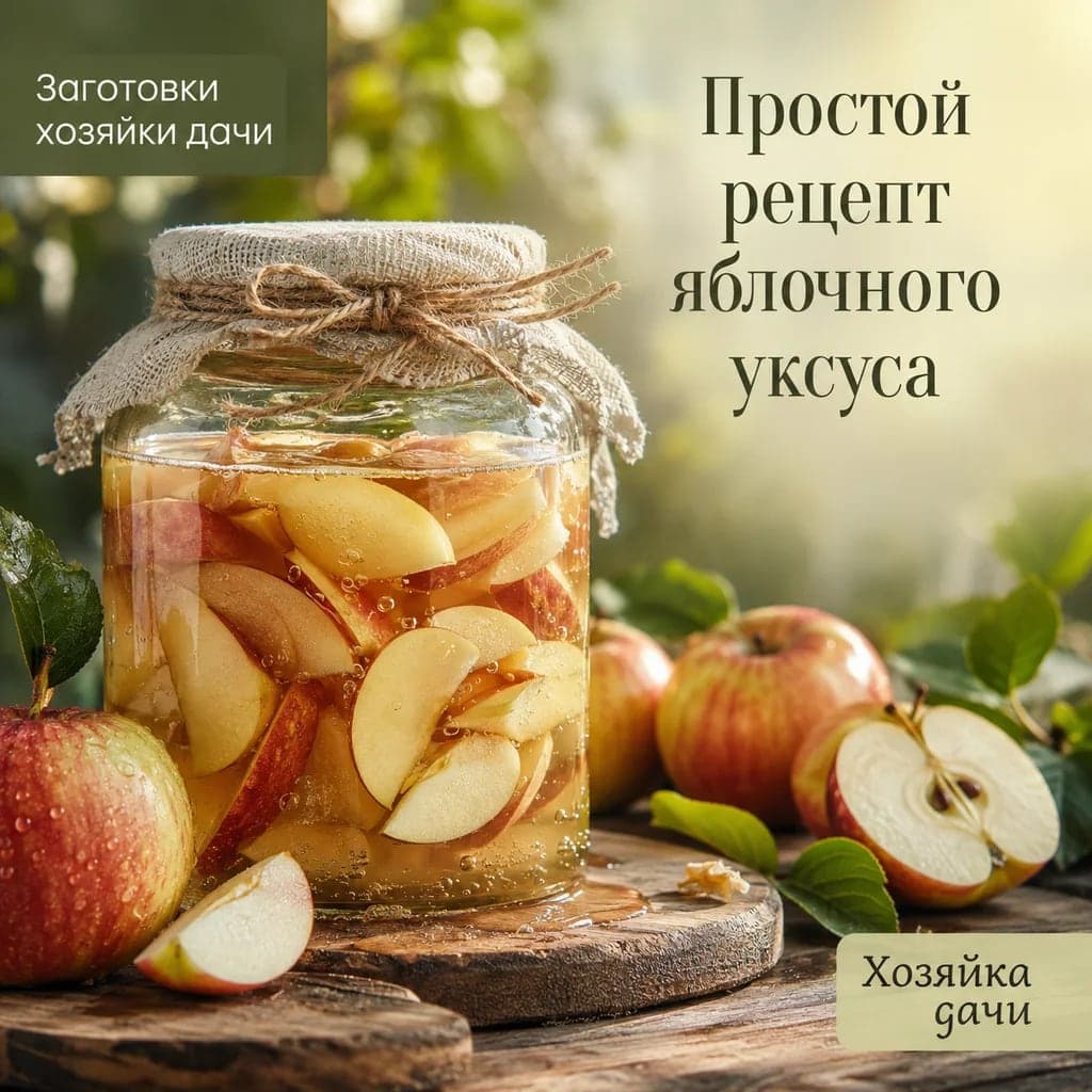 Простой рецепт домашнего яблочного уксуса