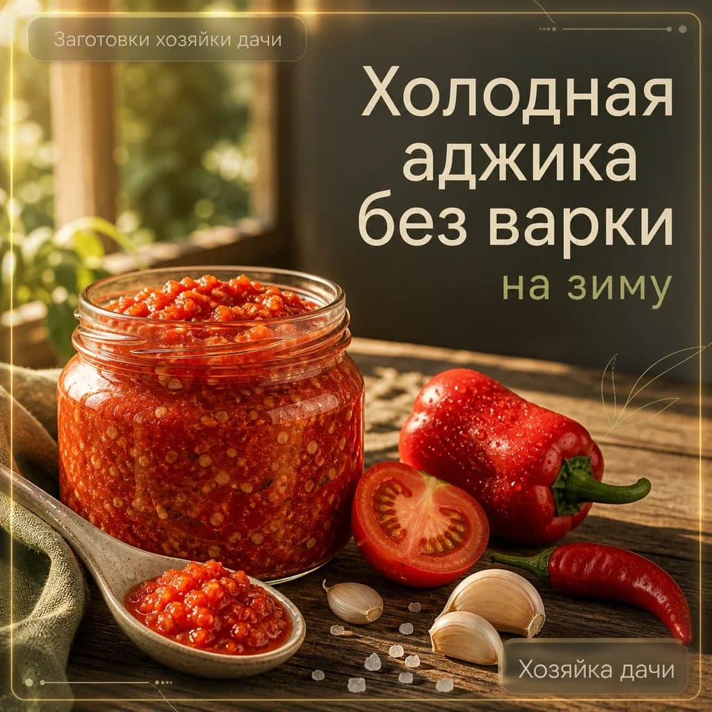 Как приготовить холодную аджику без варки на зиму