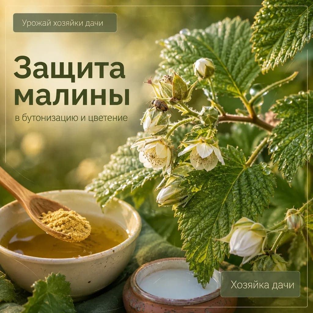 Как защитить малину от вредителей во время бутонизации и цветения