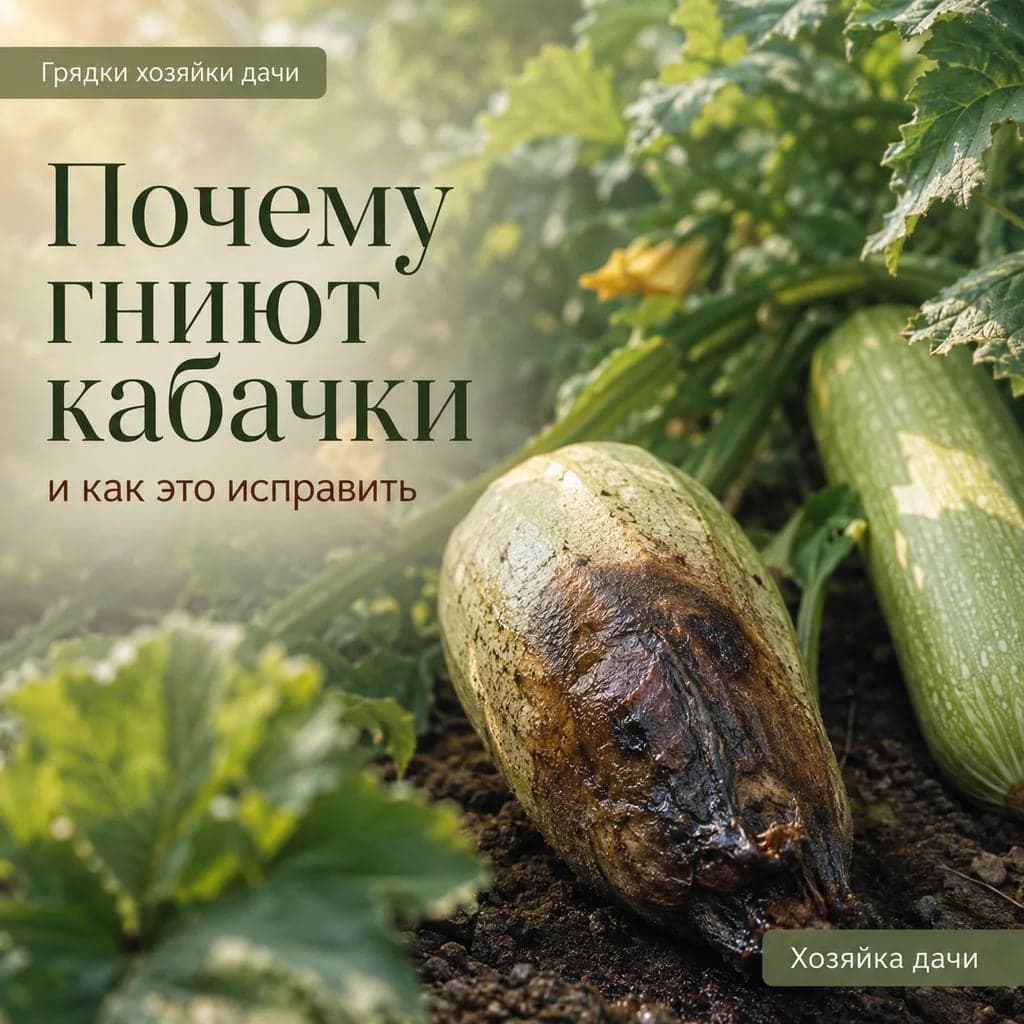 Почему гниют кабачки и как это исправить