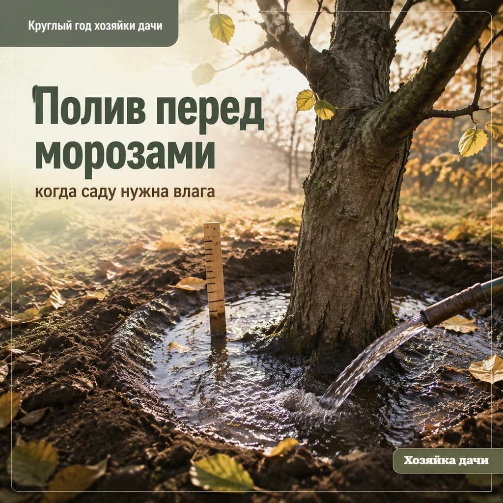 Осенний влагозарядный полив сада: кому он нужен и как его проводить
