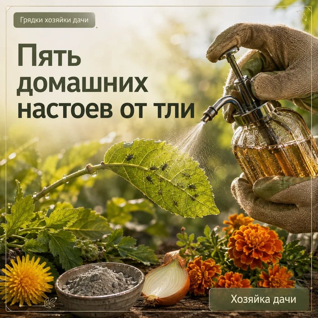 Пять домашних настоев для обработки растений от тли