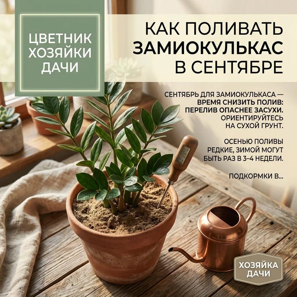 Как поливать замиокулькас в сентябре