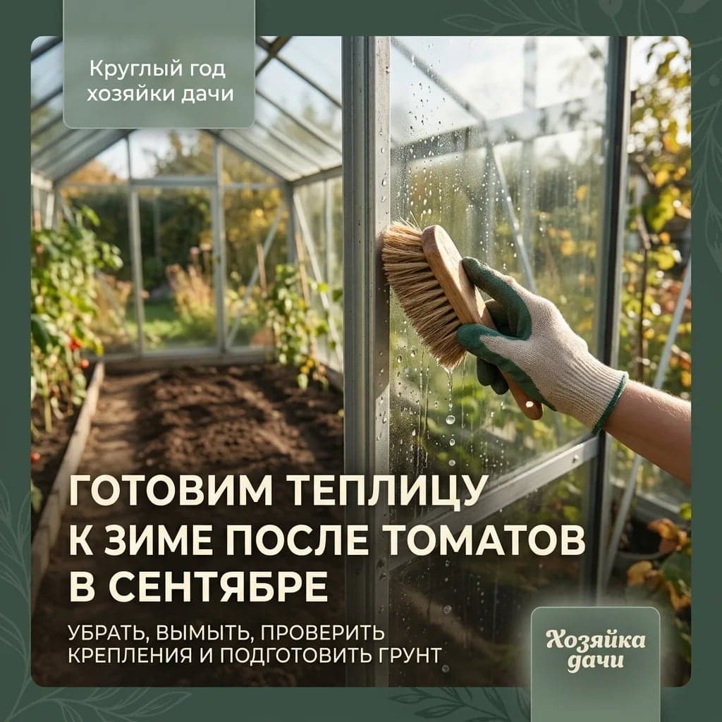 Как в сентябре подготовить к зиме теплицу после томатов