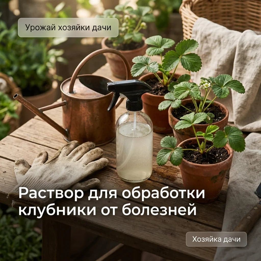 Раствор для обработки клубники от ржавчины, пятнистости и мучнистой росы