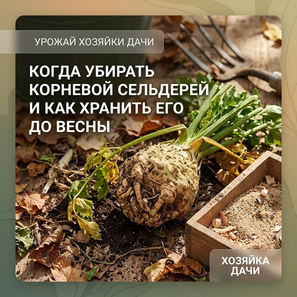 Когда убирать корневой сельдерей и как хранить его до весны