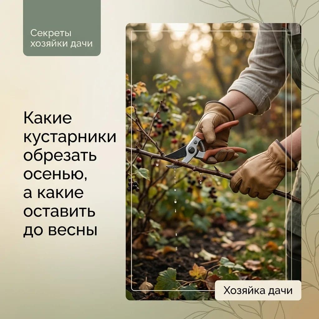 Какие кустарники обрезать осенью, а какие оставить до весны