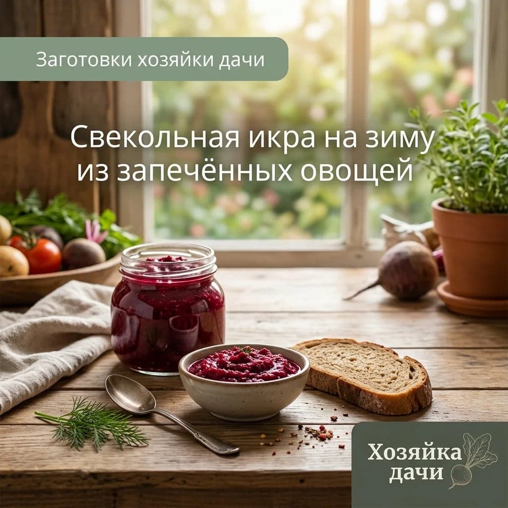 Свекольная икра на зиму из запечённых овощей