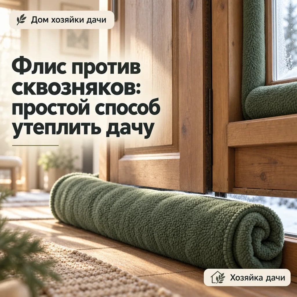 Флис против сквозняков: простой способ утеплить дачу