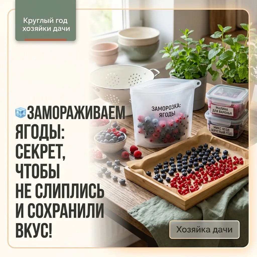 🫐 Замораживаем ягоды на зиму: чтобы не слиплись и сохранили вкус