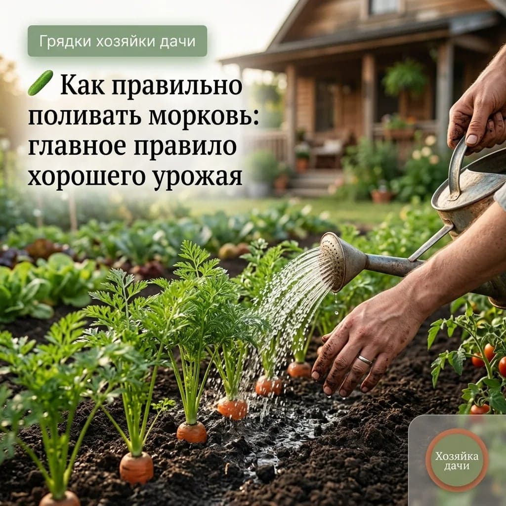 🥕 Как правильно поливать морковь: главное правило хорошего урожая
