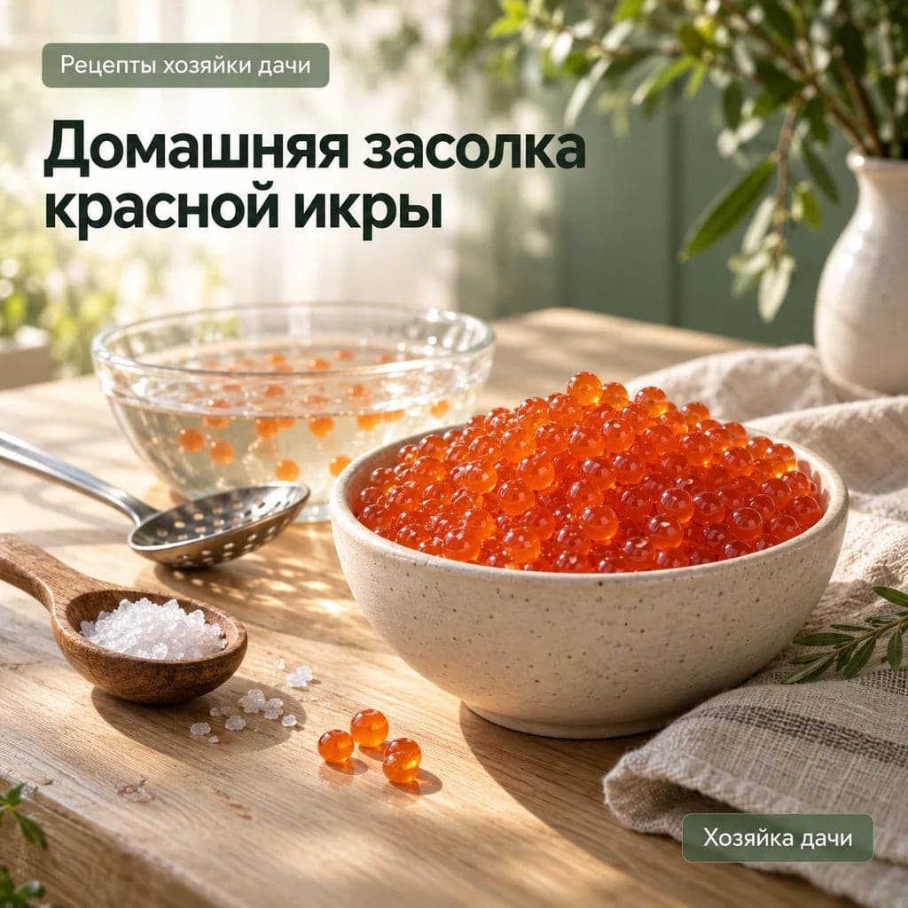 Домашняя засолка красной икры: быстрый способ