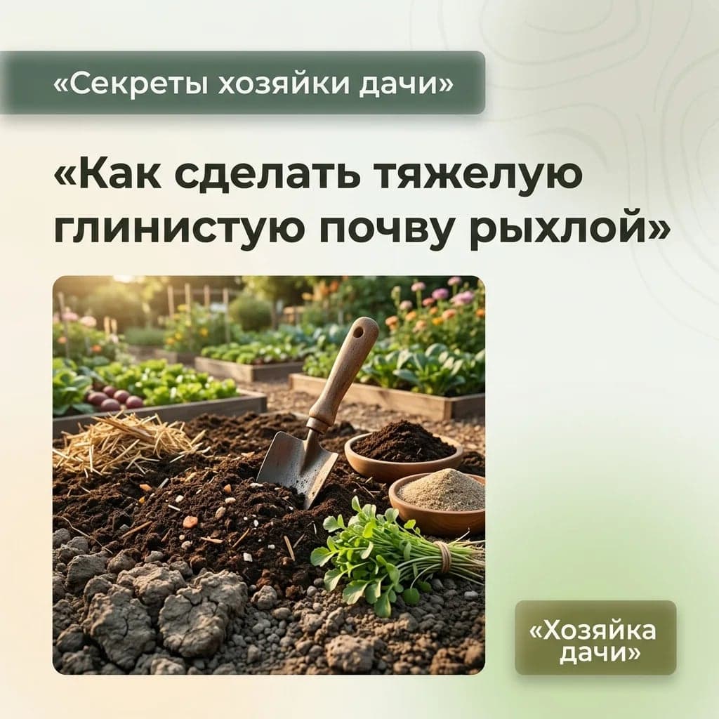 Как сделать тяжелую глинистую почву рыхлой
