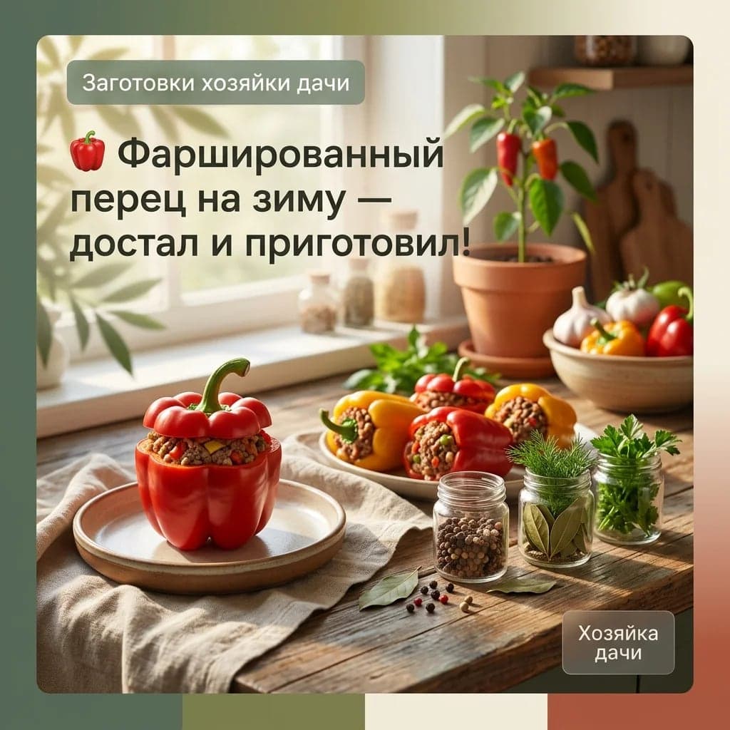 🫑 Фаршированный перец на зиму — достал и приготовил!