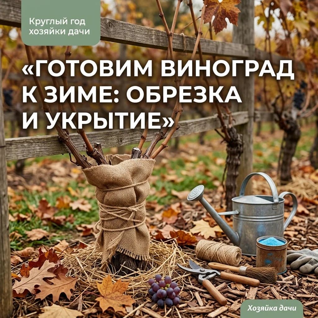 🍇 Как подготовить виноград к зиме и сохранить лозу