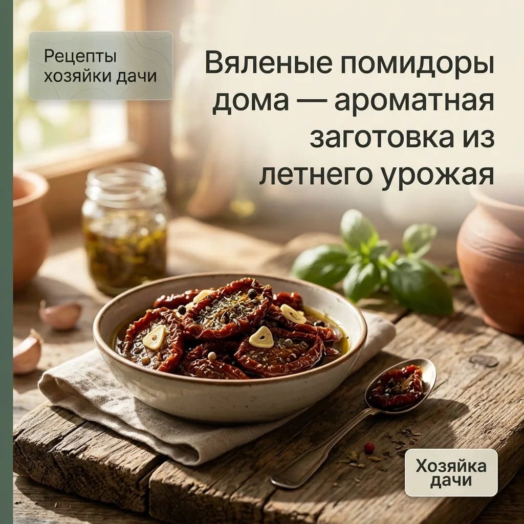 🍅 Вяленые помидоры дома — ароматная заготовка из летнего урожая