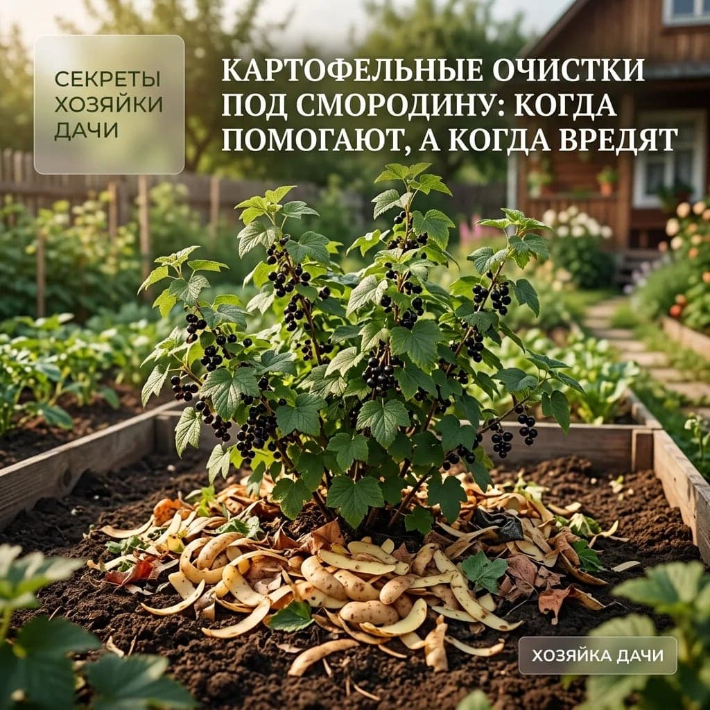 Картофельные очистки под смородину: когда помогают, а когда вредят