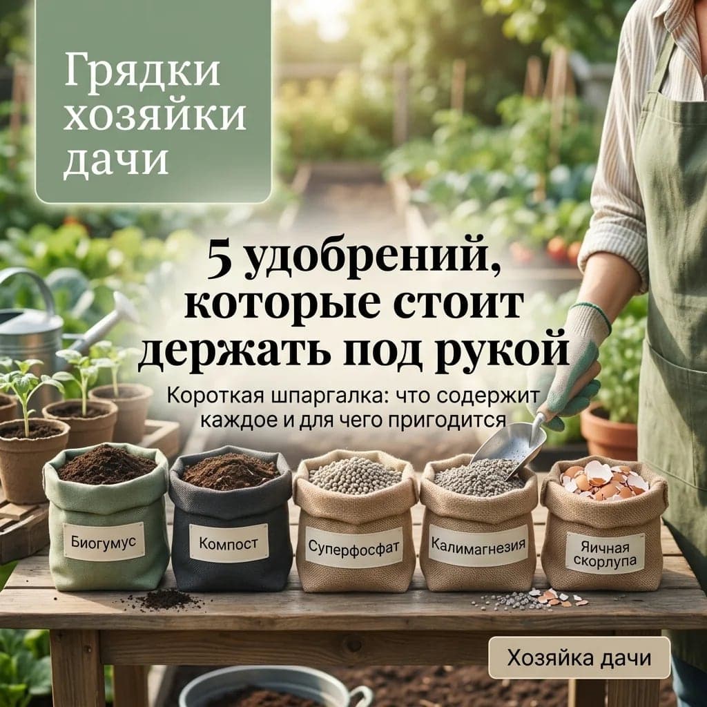 5 удобрений, которые стоит держать под рукой
