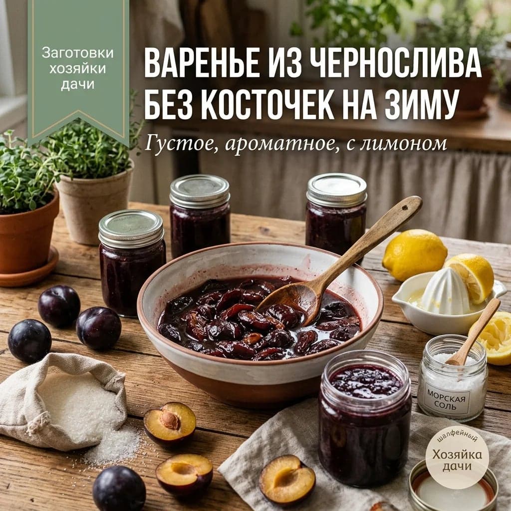 Варенье из чернослива без косточек на зиму