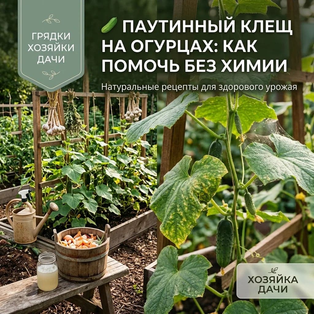 🥒 Паутинный клещ на огурцах: как помочь без химии