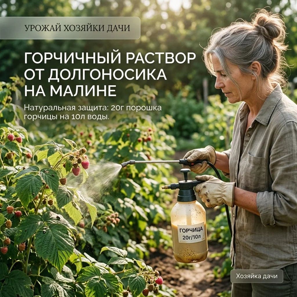 Горчичный раствор от долгоносика на малине